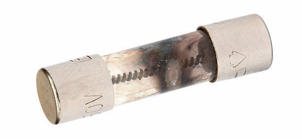 A blown fuse