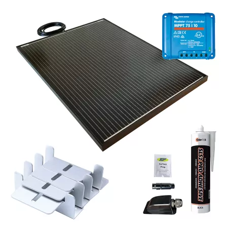 SolarGo2 130W Rigid Solar Panel Black Kit