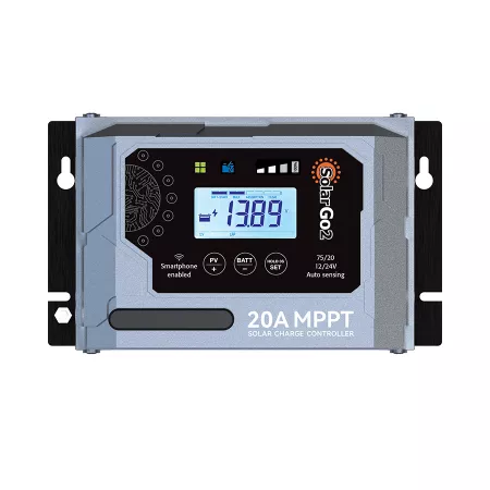 SolarGo2 75V 20A MPPT Solar controller with BT and Display